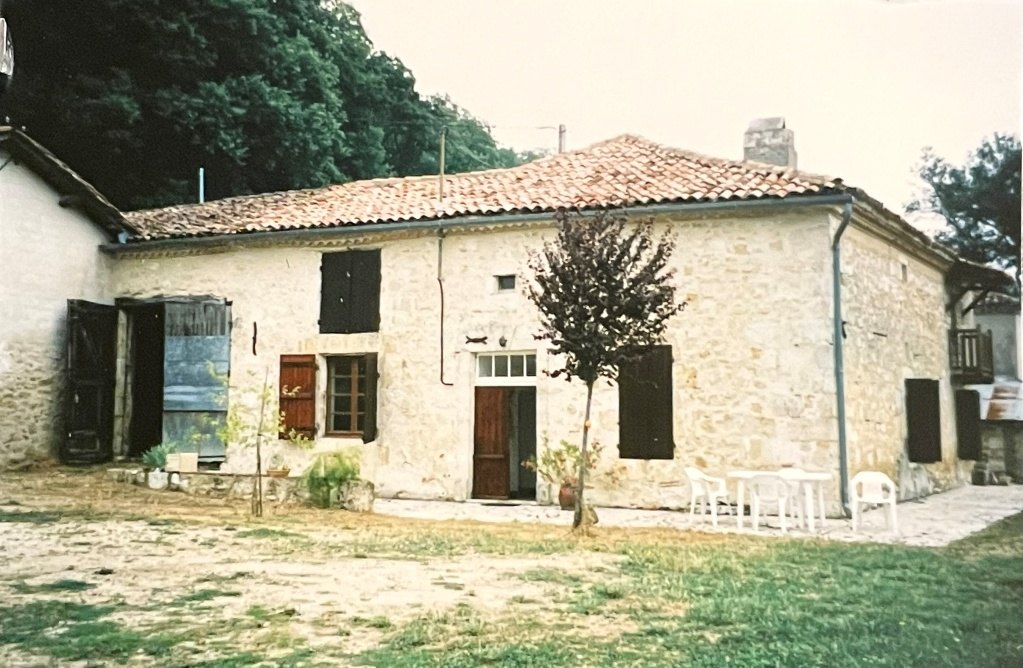 The long stone farmhouse at Larroque in the Gers, south-west France.